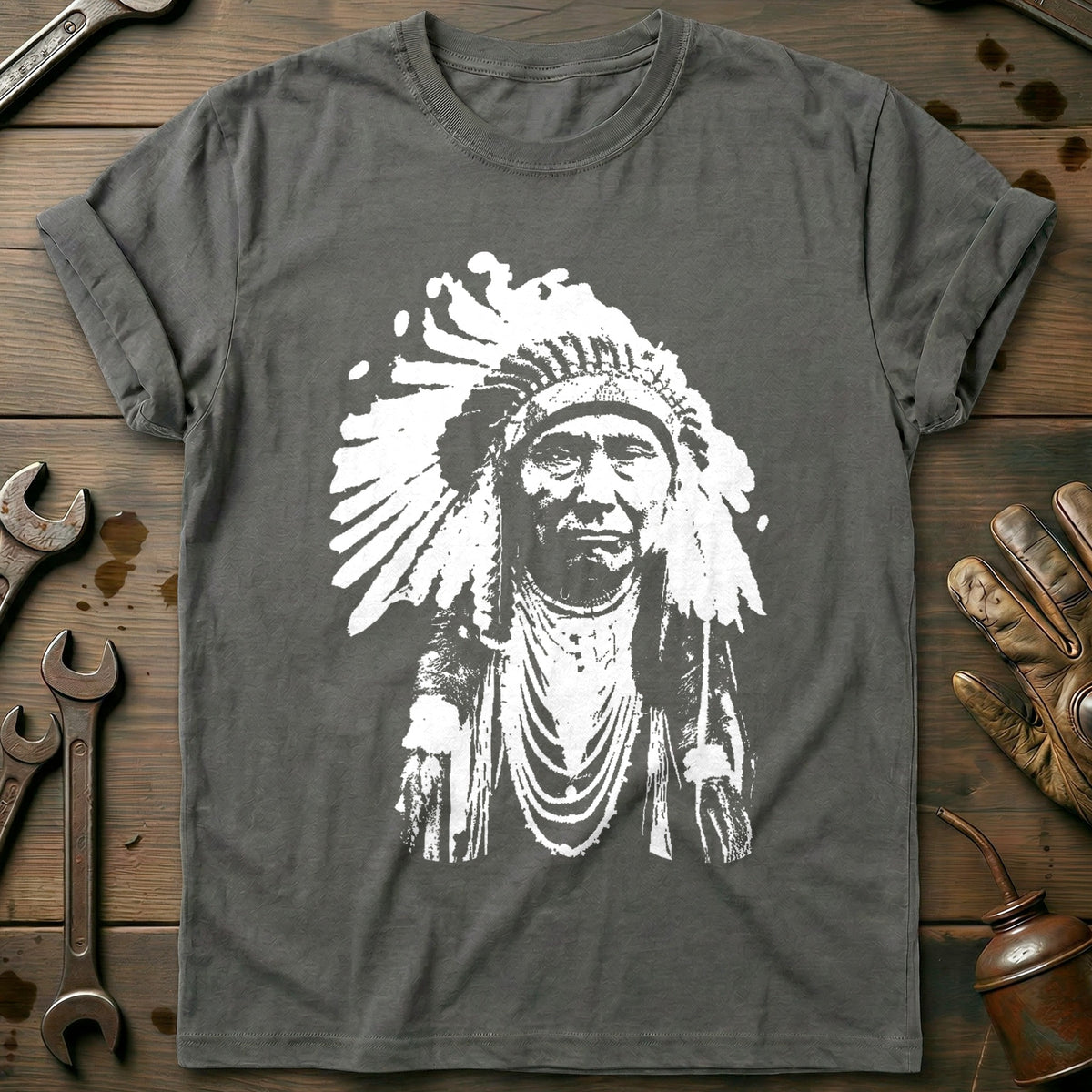 Charcoal - Native American T-Shirt
