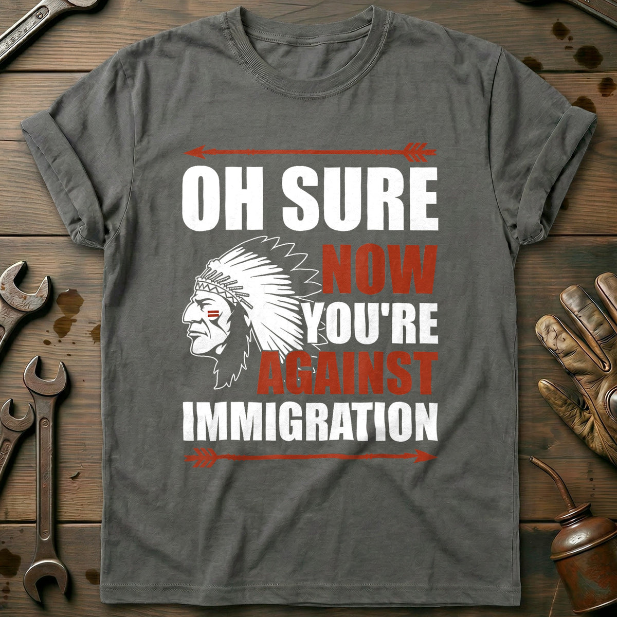 Charcoal - Native American T-Shirt