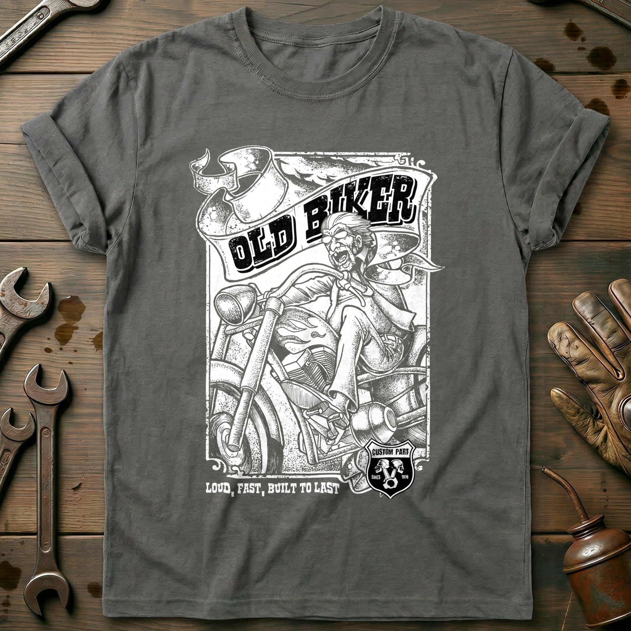 Charcoal - Old Biker, Loud & T-Shirt