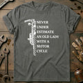 Charcoal - OLD LADY BIKE 026 T Shirt