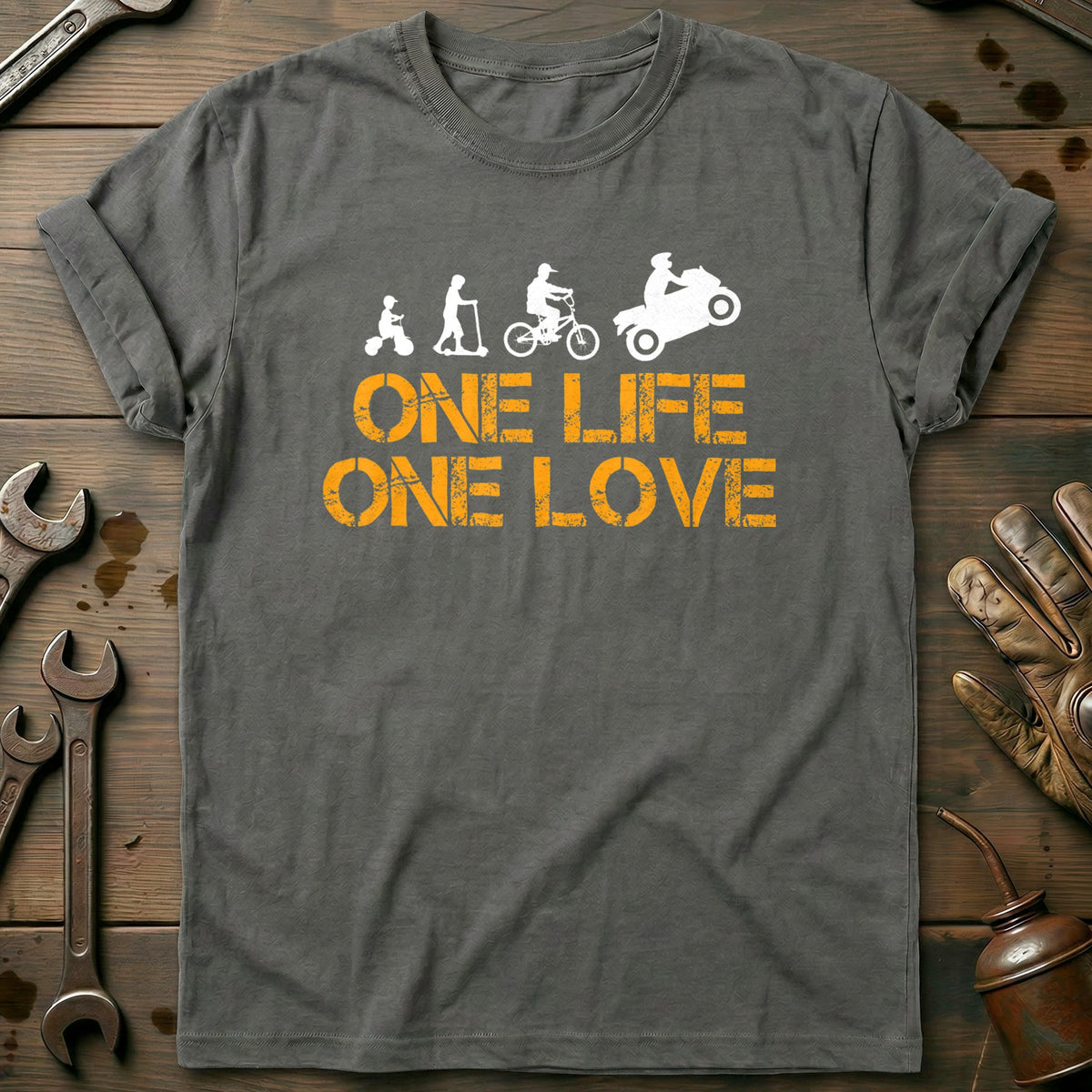 Charcoal - One Life One Love T-Shirt