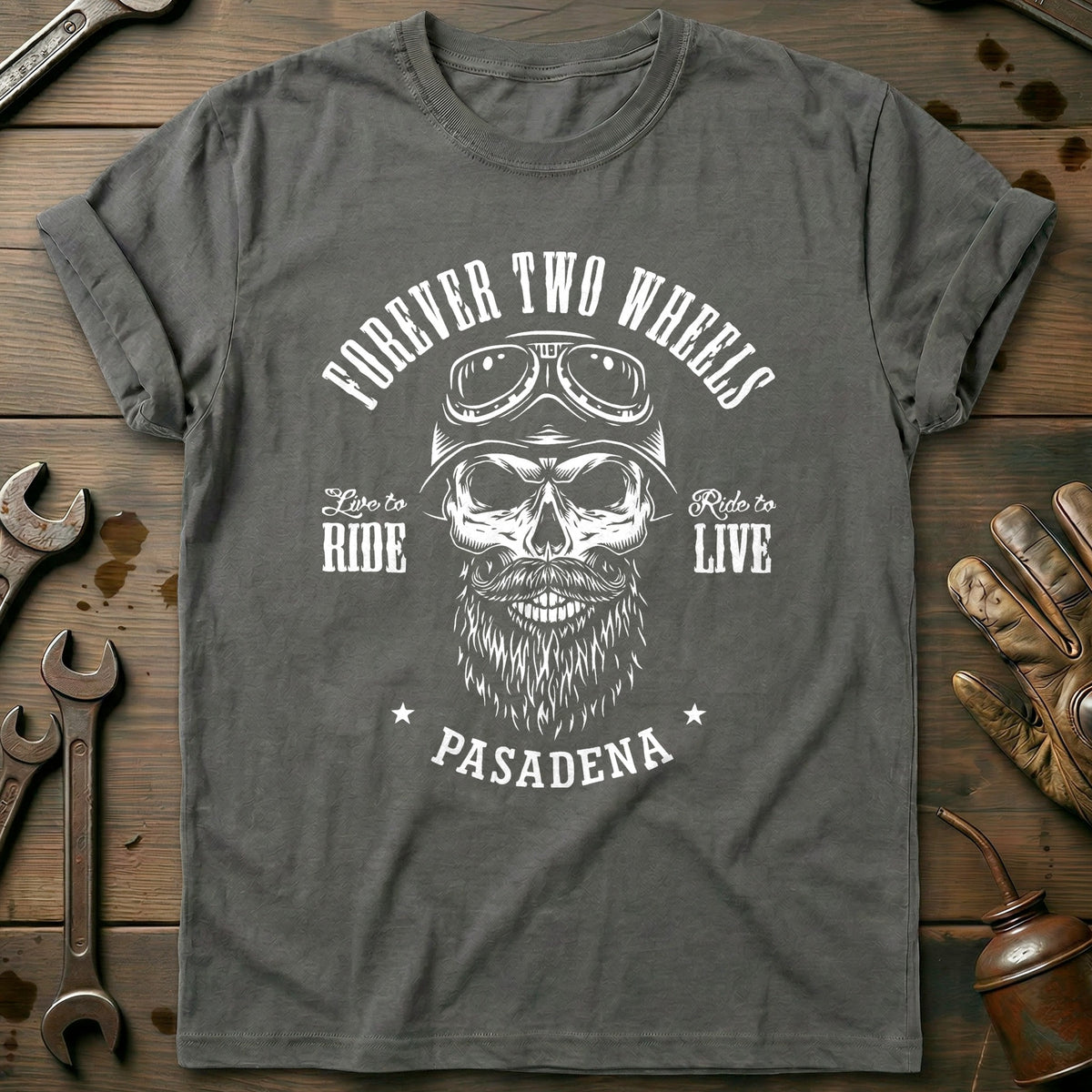 Charcoal - Pasadena Wheels T-Shirt