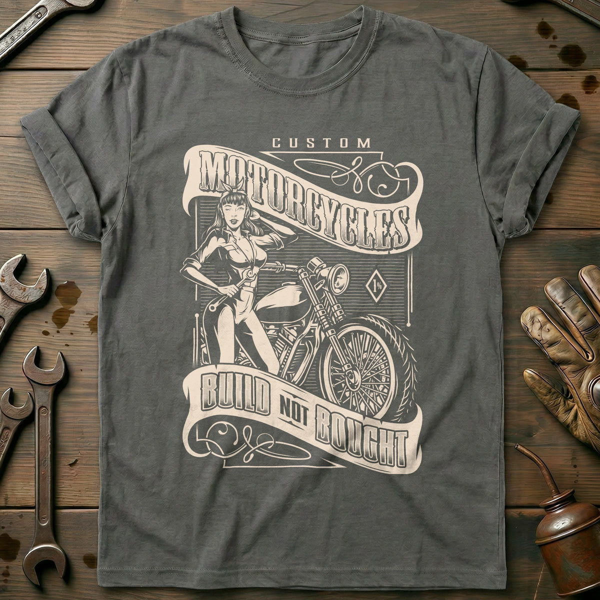Charcoal - Pin Up Girl T-Shirt