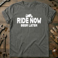 Charcoal - RIDE NOW BEER LATER 026 T Shirt