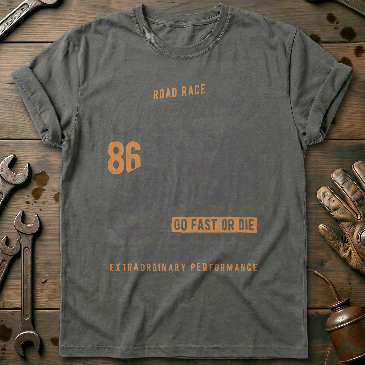 Charcoal - Road Race T-Shirt