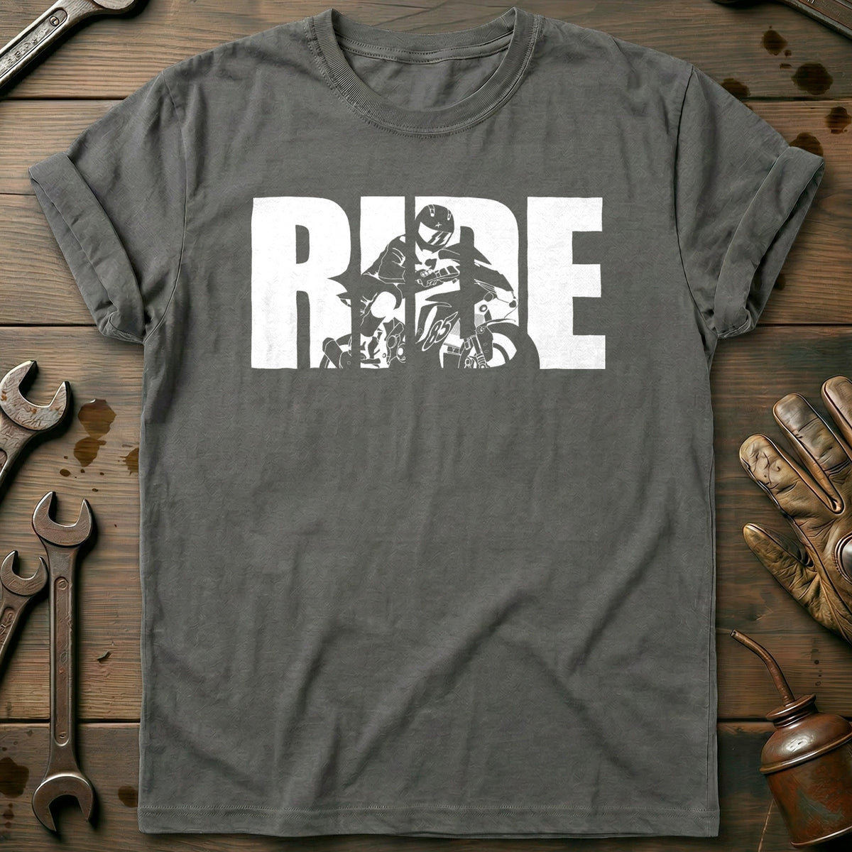Charcoal - Racing My Bike is T-Shirt