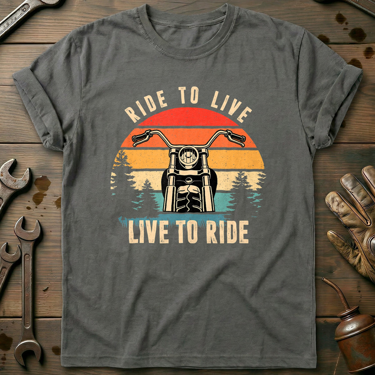 Charcoal - Ride to Live 643 T-Shirt