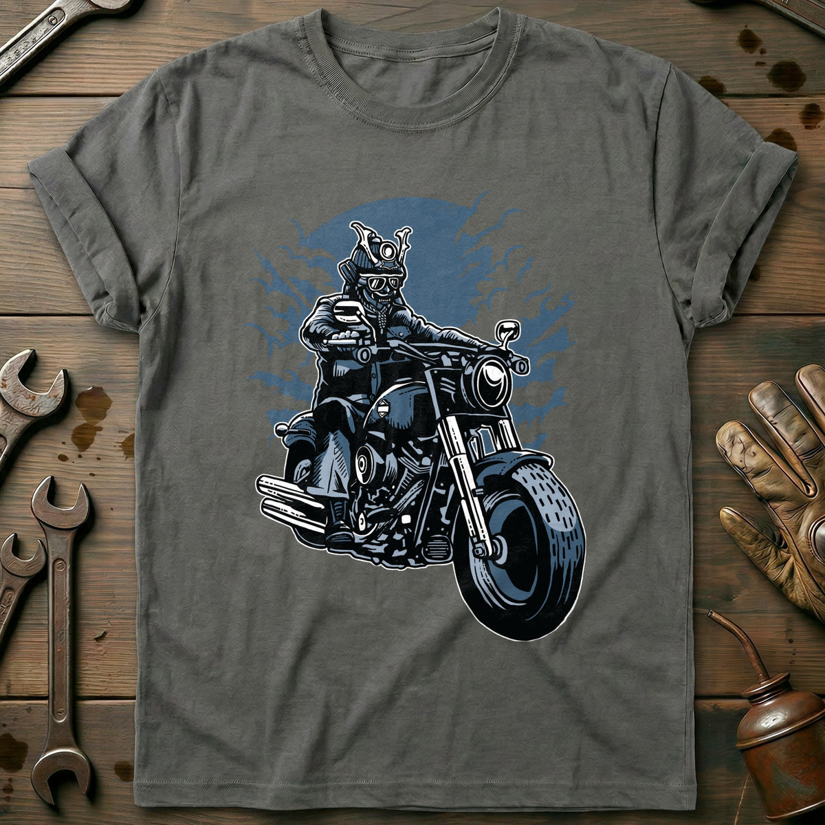 Charcoal - Samurai Biker T-Shirt