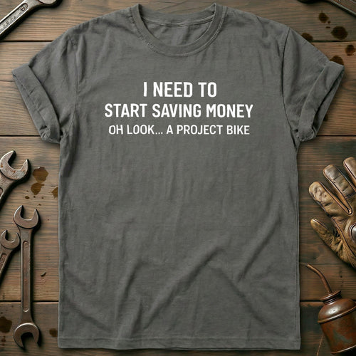Charcoal - SAVE MONEY BIKER 026 T Shirt