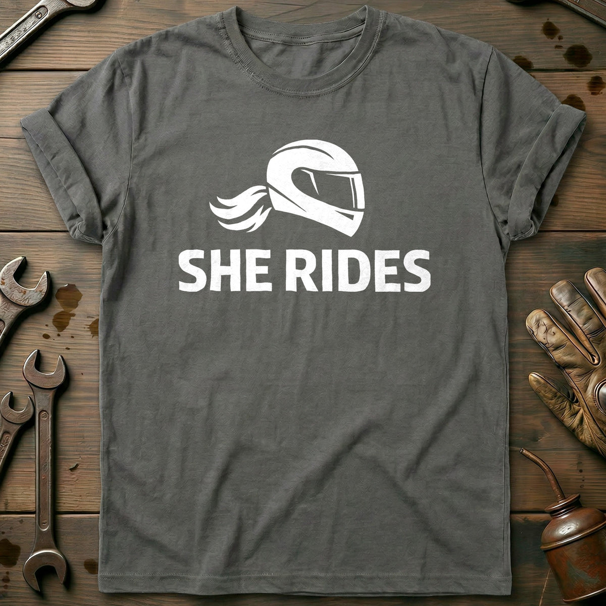 Charcoal - SHE RIDES 026 T Shirt