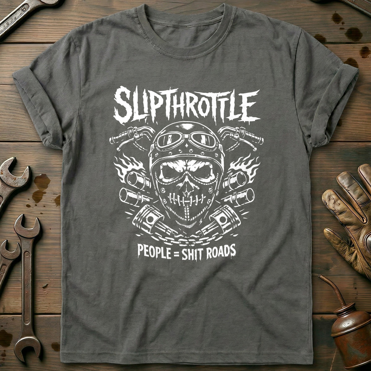 Charcoal - SLIPTHROTLE 026 T Shirt