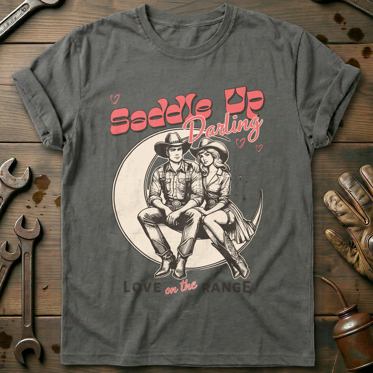 Charcoal - Saddle Up Darling T-Shirt