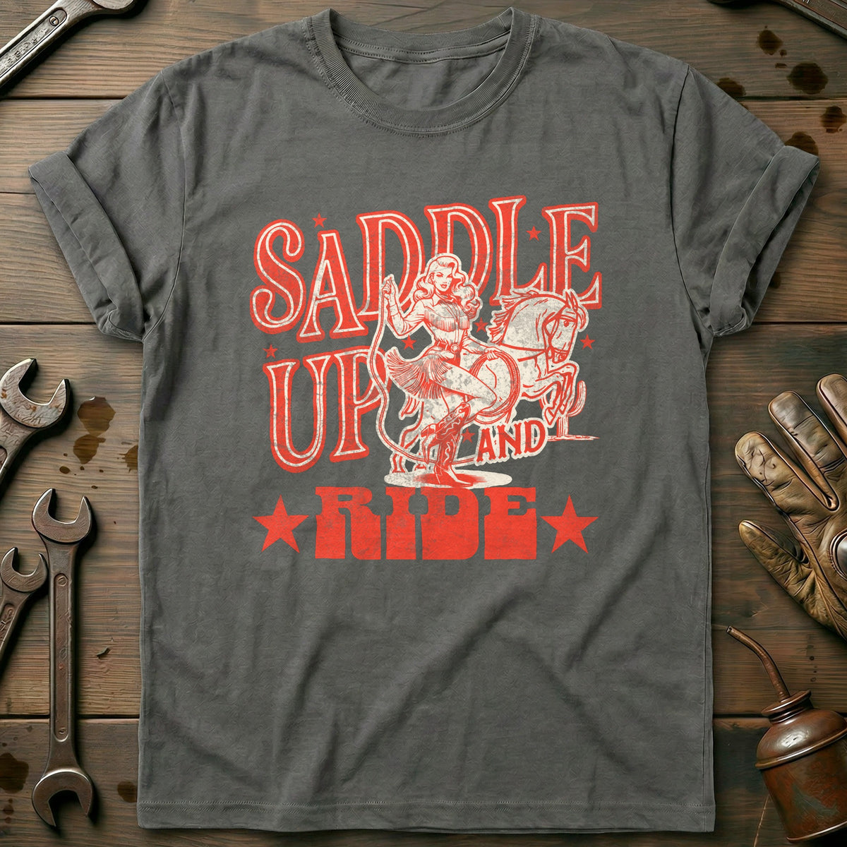 Charcoal - Saddle Up and T-Shirt