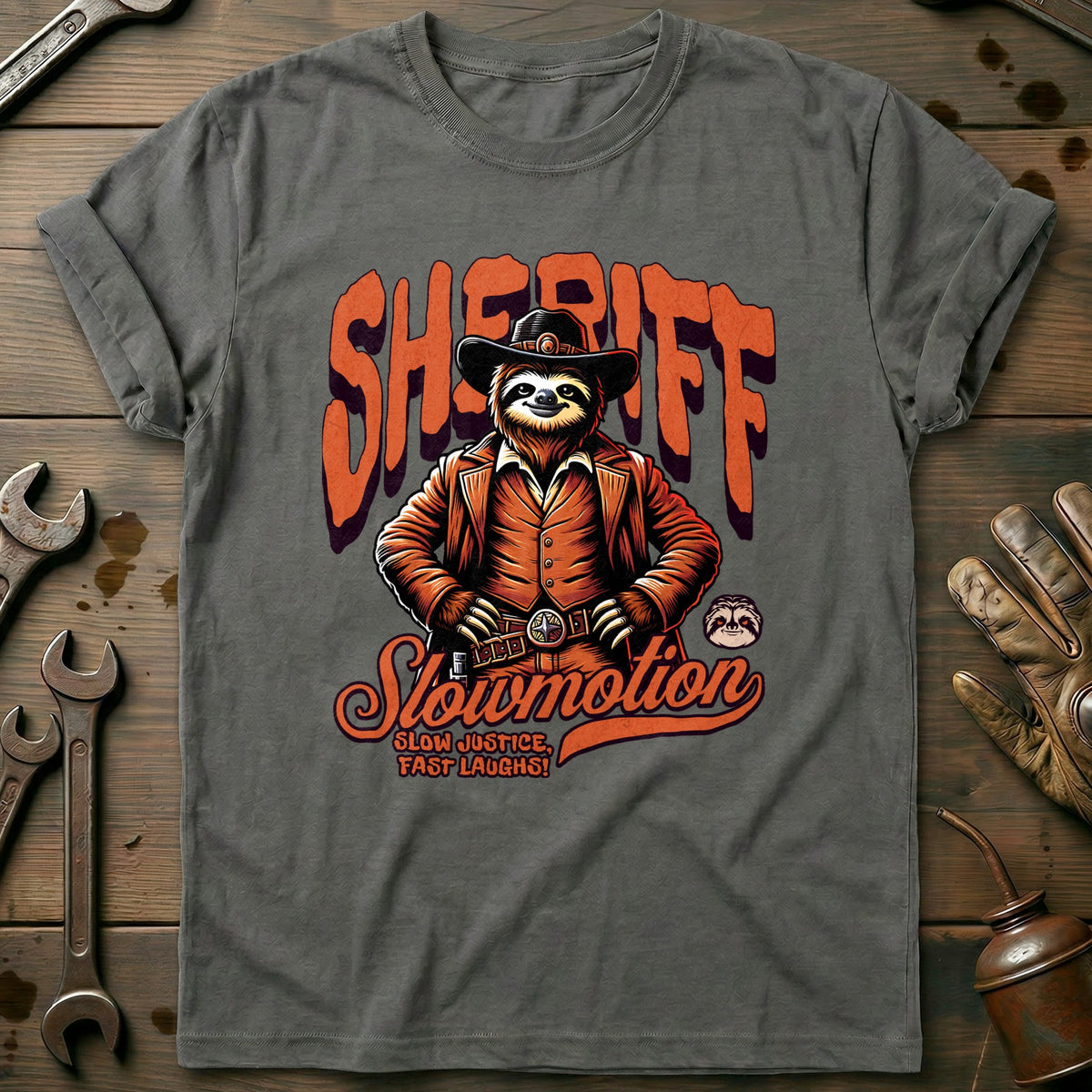 Charcoal - Sheriff Sloth - T-Shirt