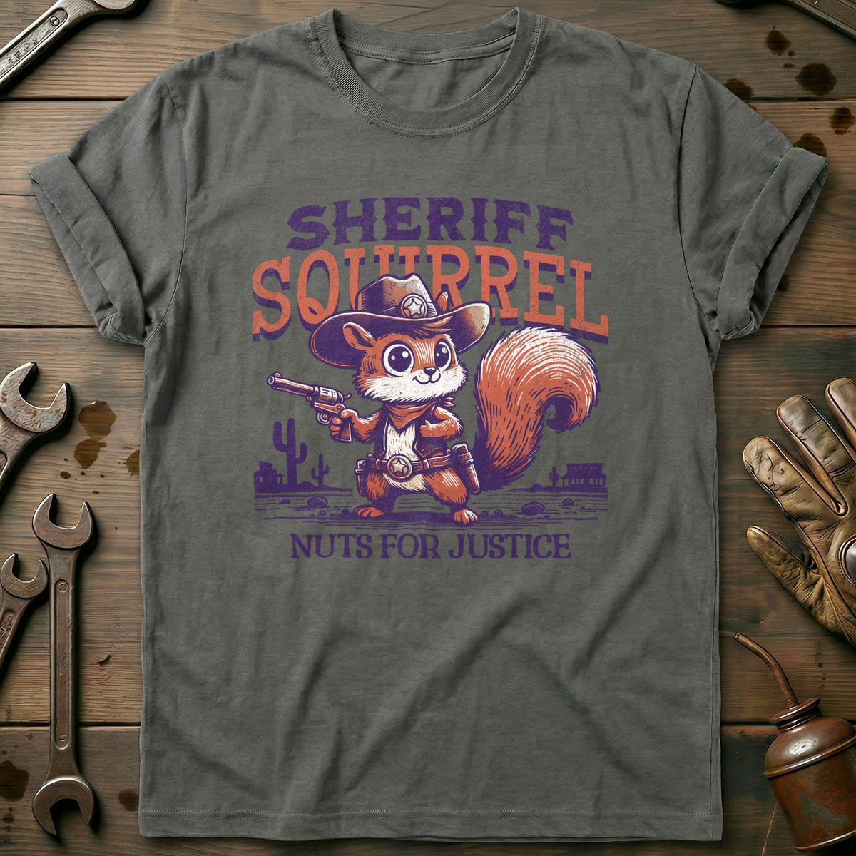 Charcoal - Sheriff Squirrel T-Shirt