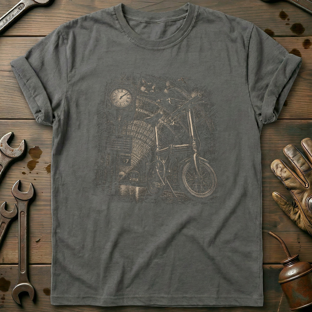 Charcoal - Train Station T-Shirt