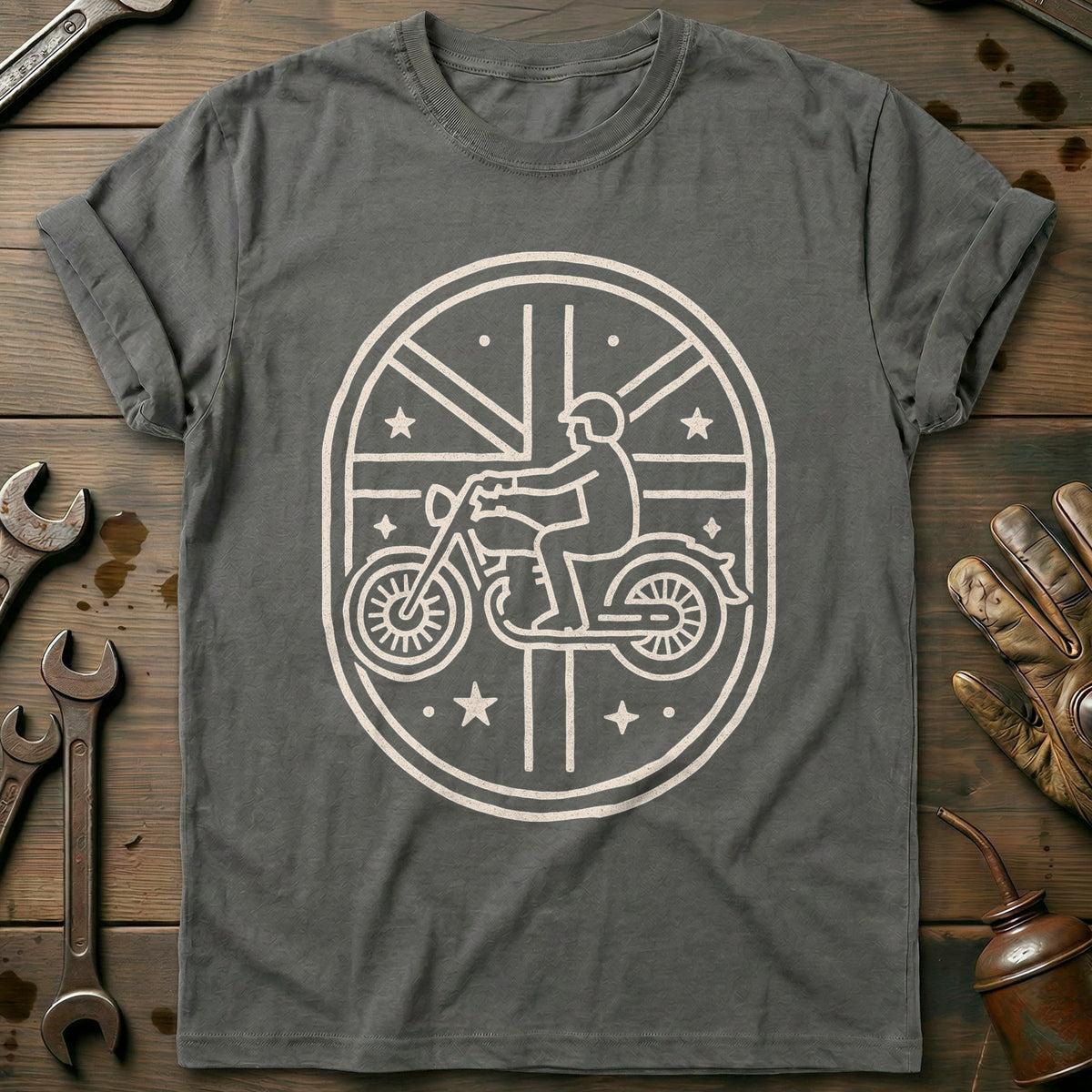 Charcoal - UK Biker 68 T Shirt