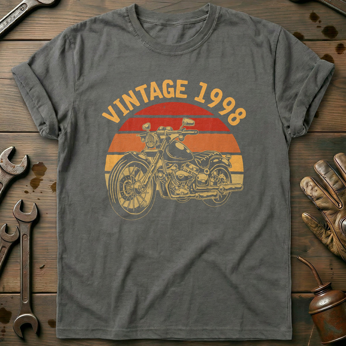 Charcoal - Vintage 1998 Bike T-Shirt