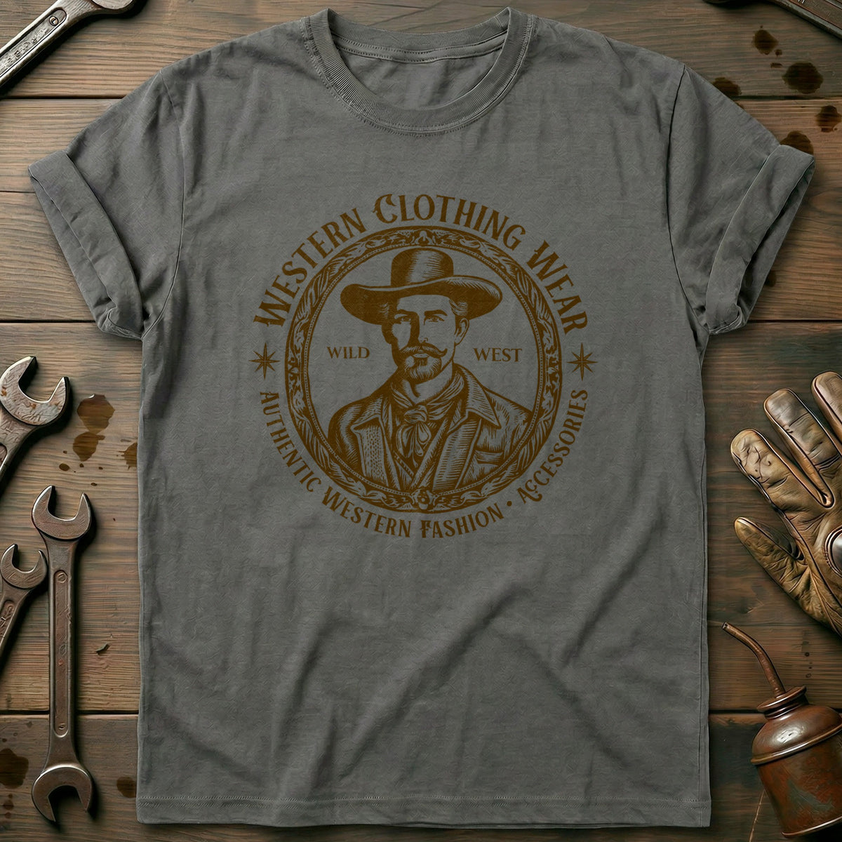 Charcoal - Yeehaw! Western T-Shirt