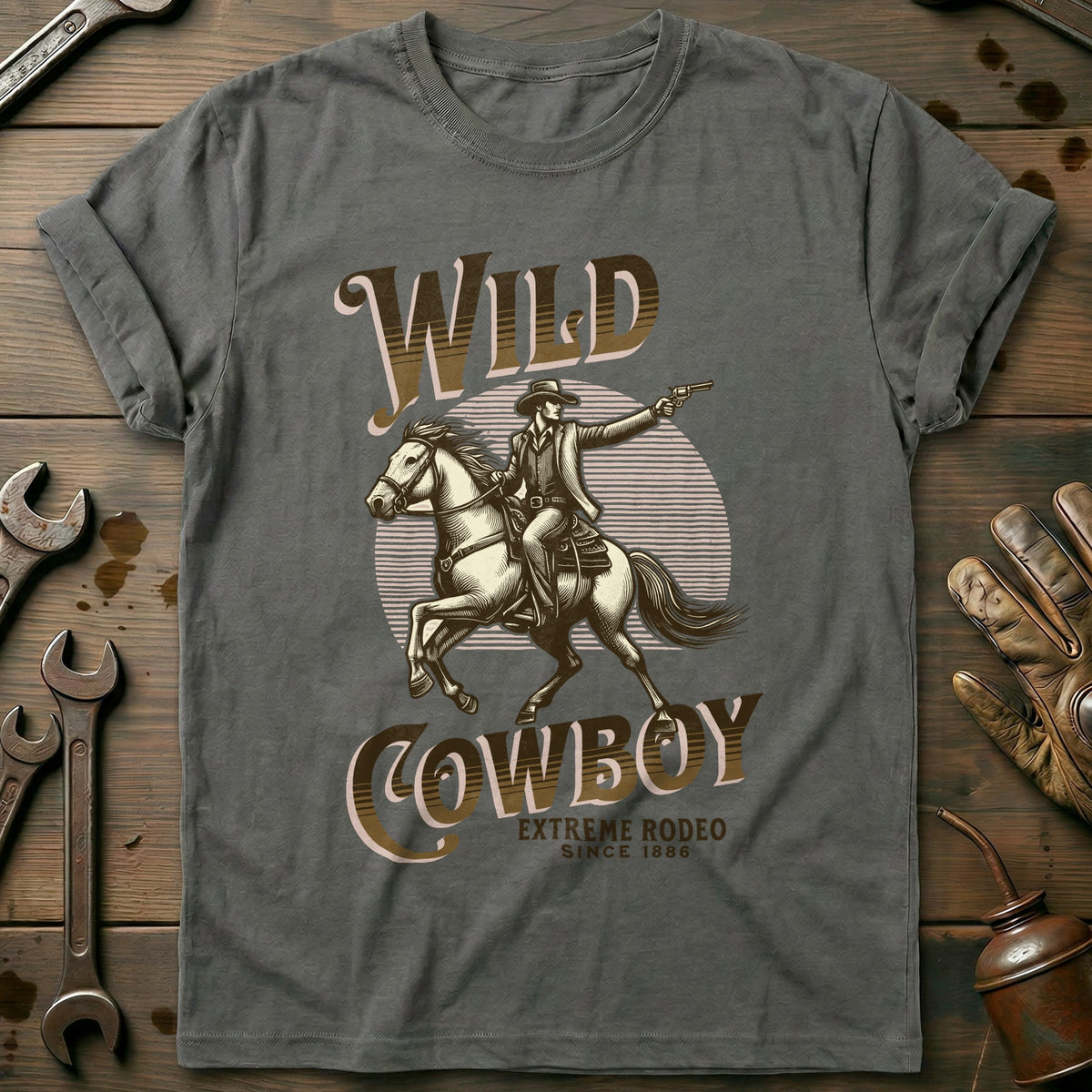 Charcoal - Wild Cowboy T-Shirt