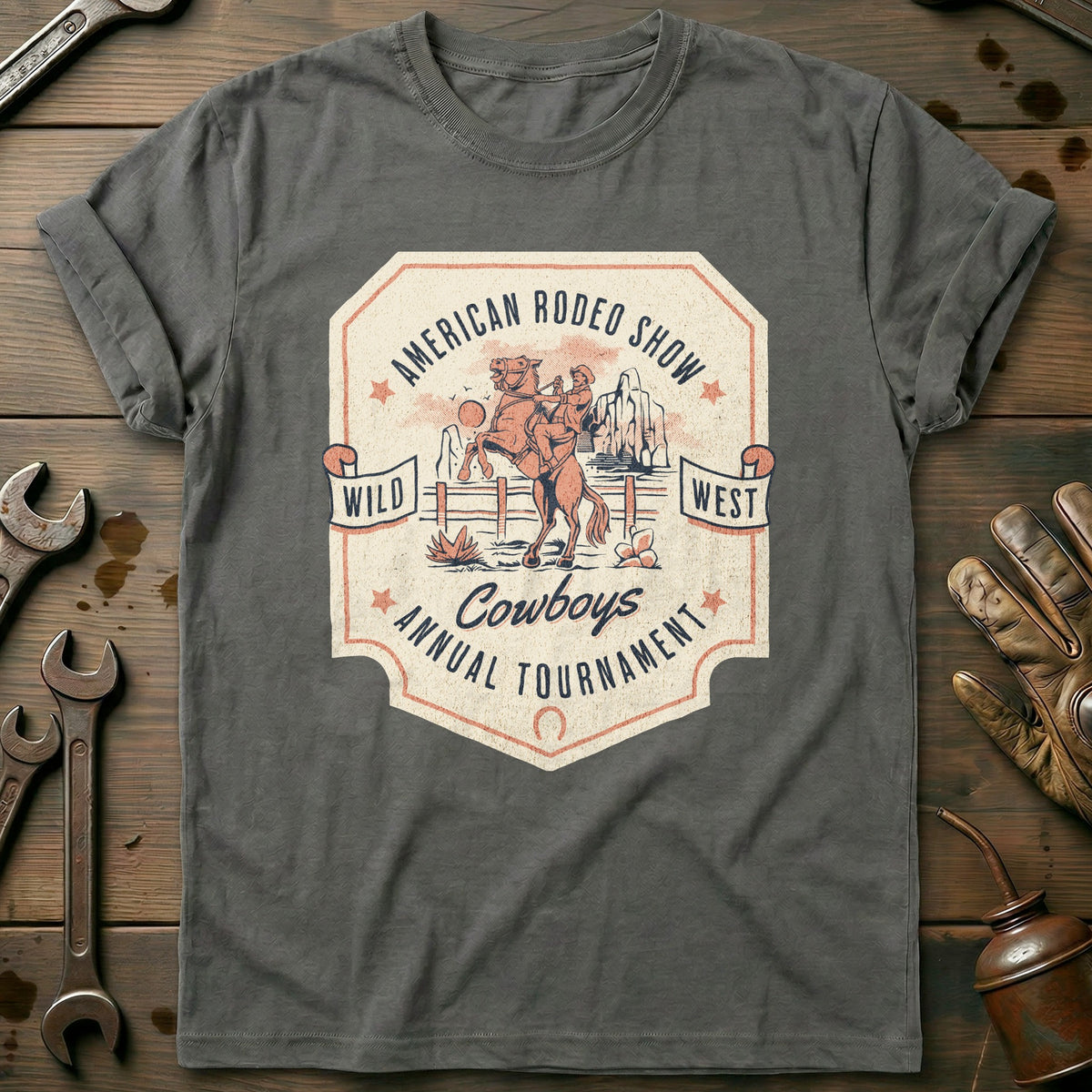 Charcoal - Wild West Rodeo T-Shirt
