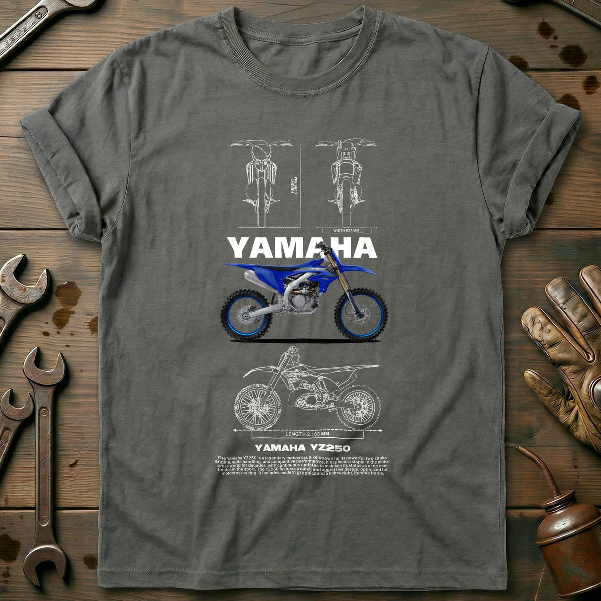 Charcoal - YAMAHA YZ250 T Shirt
