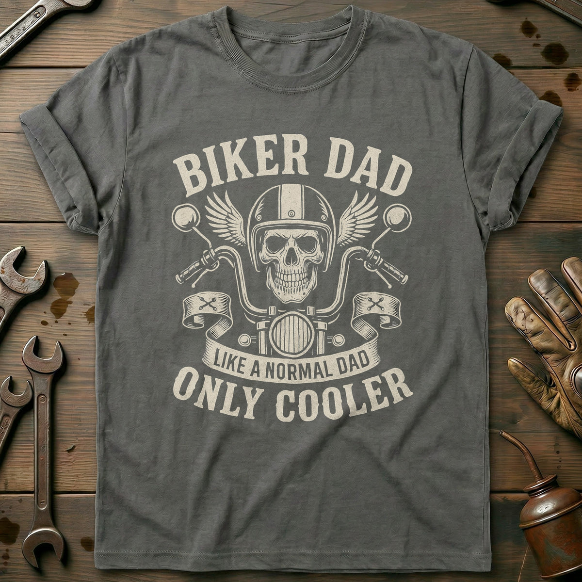 Charcoal - Biker Dad  212 T Shirt