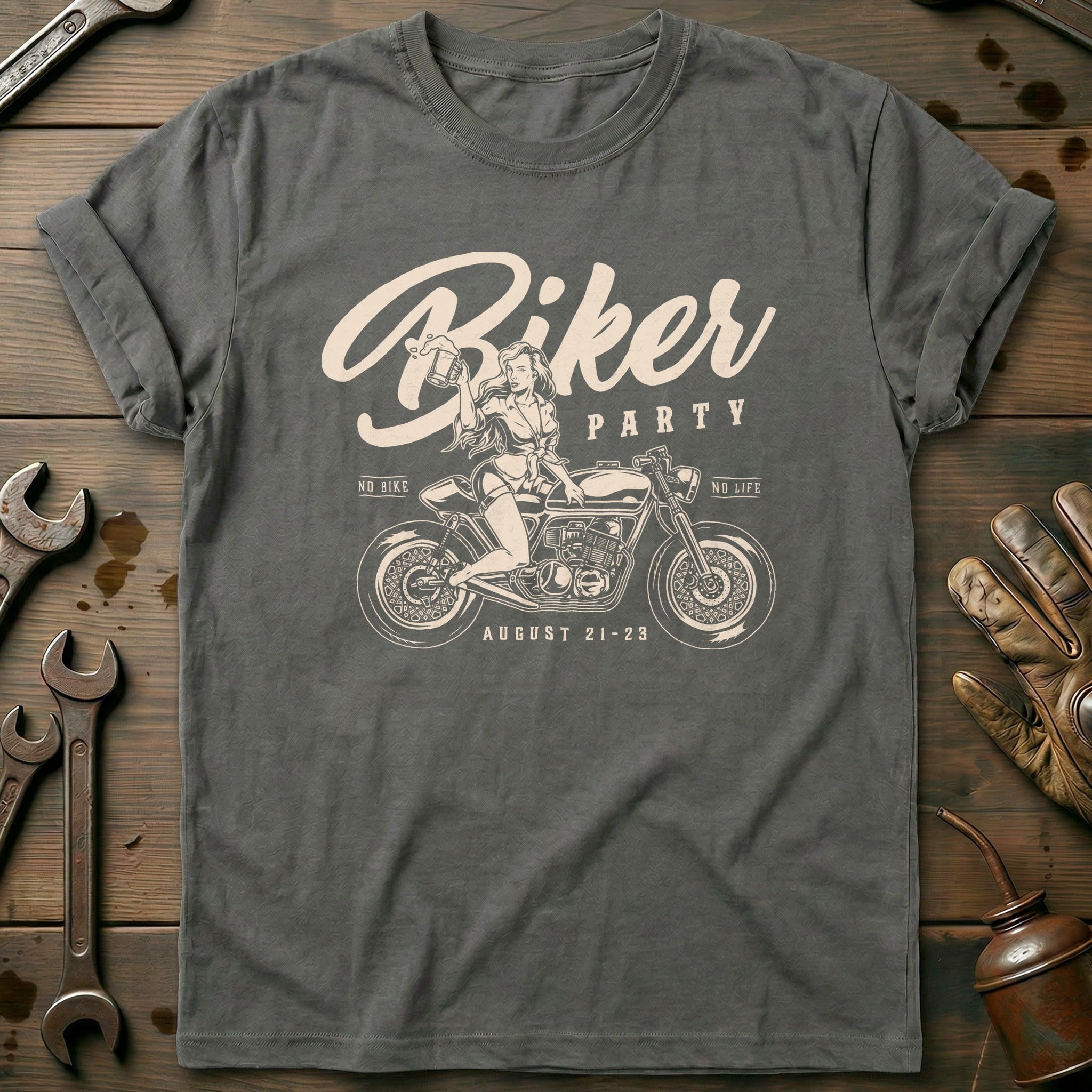 Charcoal - Biker Party T-Shirt