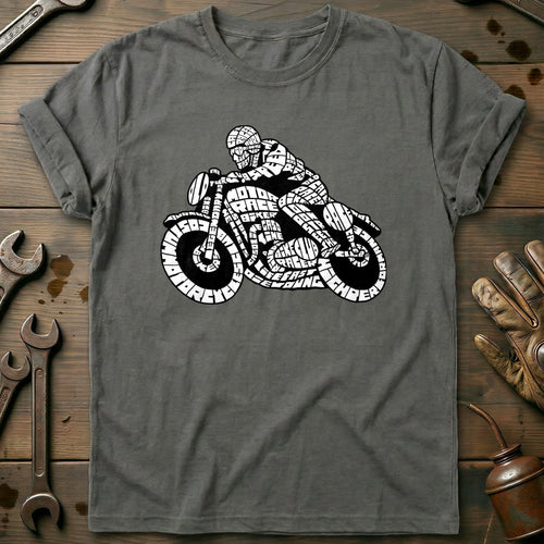 Charcoal - Bikers Cafe Racer T-Shirt