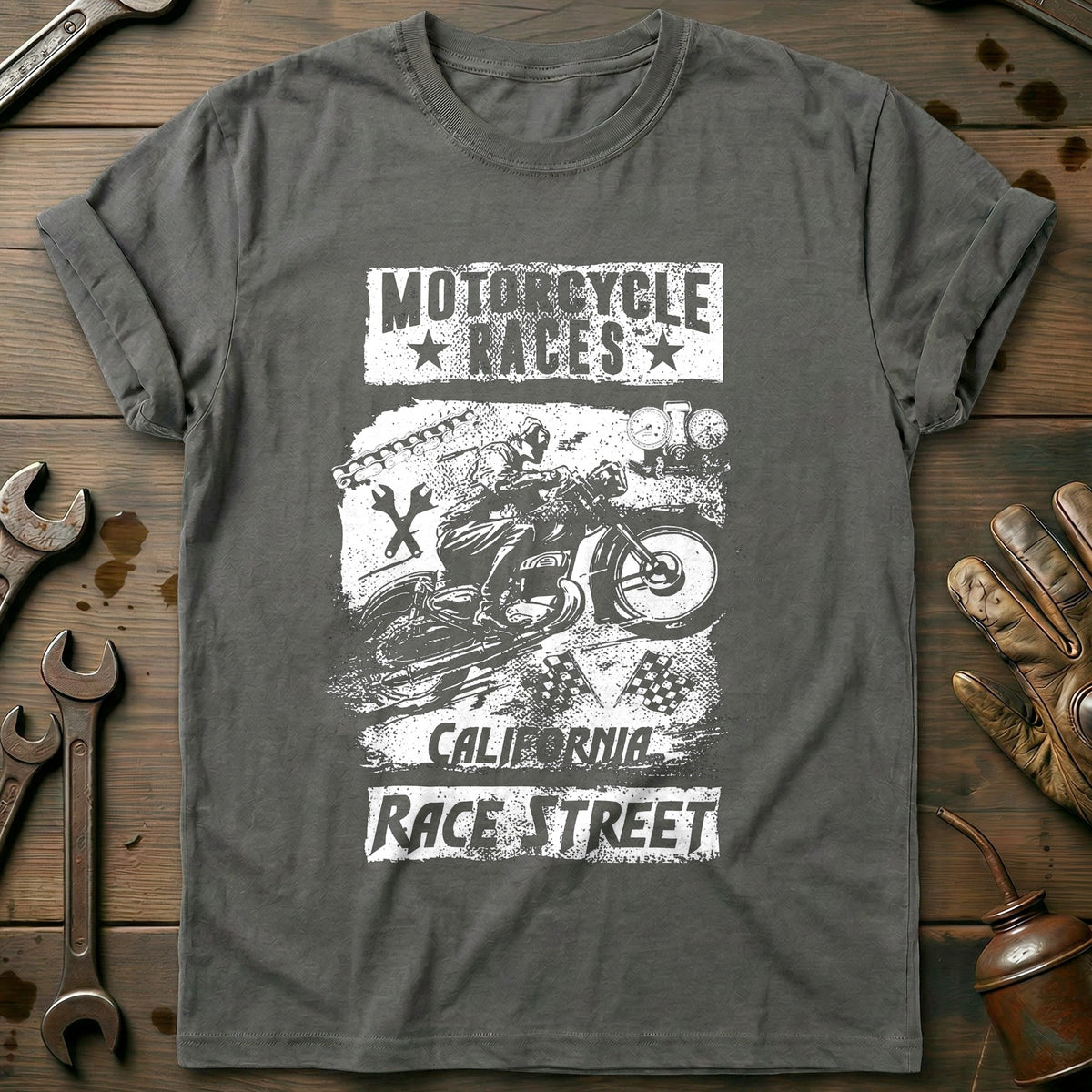 Charcoal - Bikers California T-Shirt