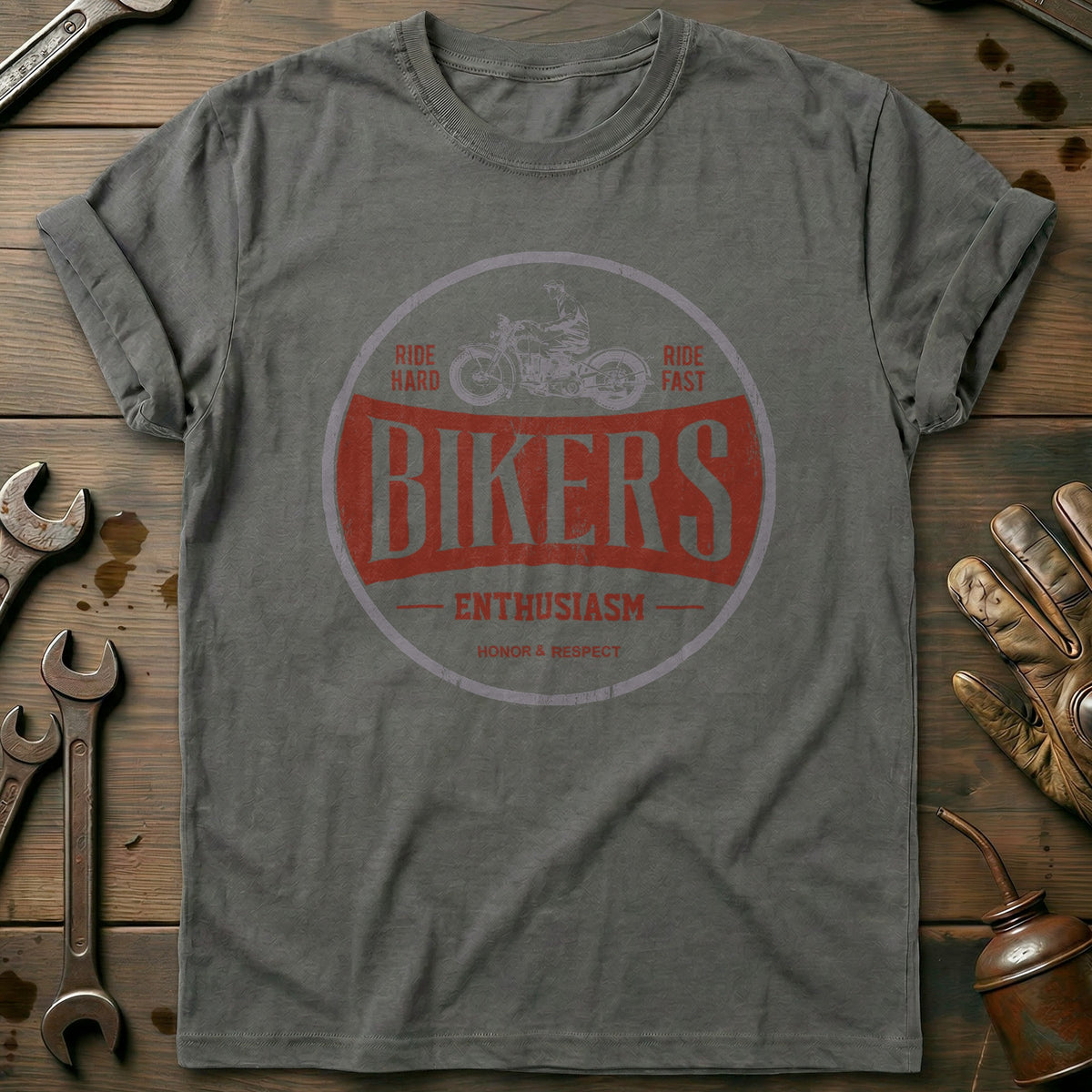 Charcoal - Bikers Enthusiasm T-Shirt