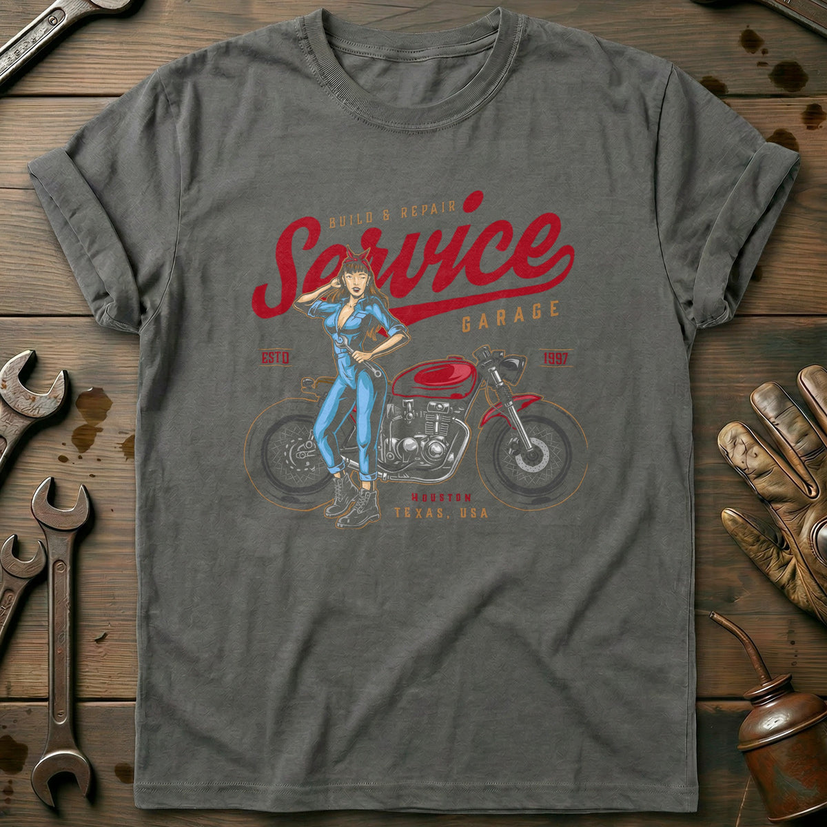 Charcoal - build repair vintage T Shirt