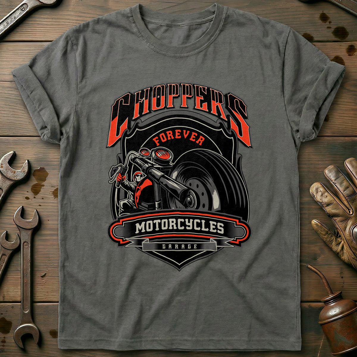 Charcoal - Choppers Forever T-Shirt
