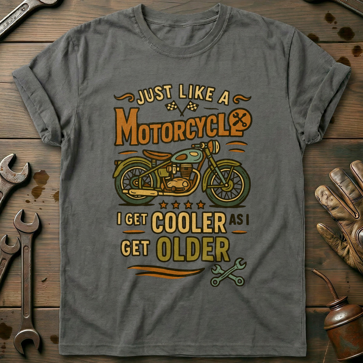 Charcoal - cooler vintage 23 motorcycle T Shirt