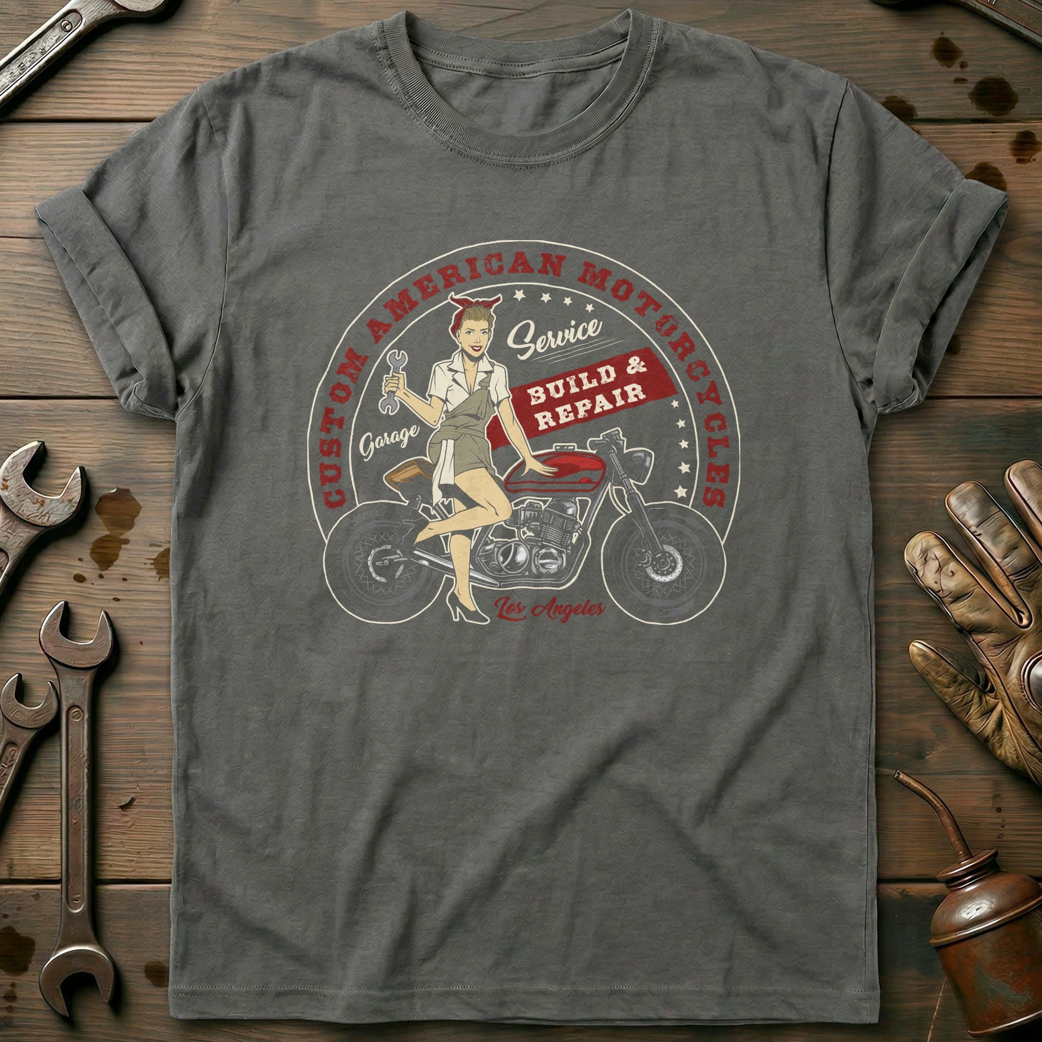 Charcoal - custom service motorcycle vintage T Shirt