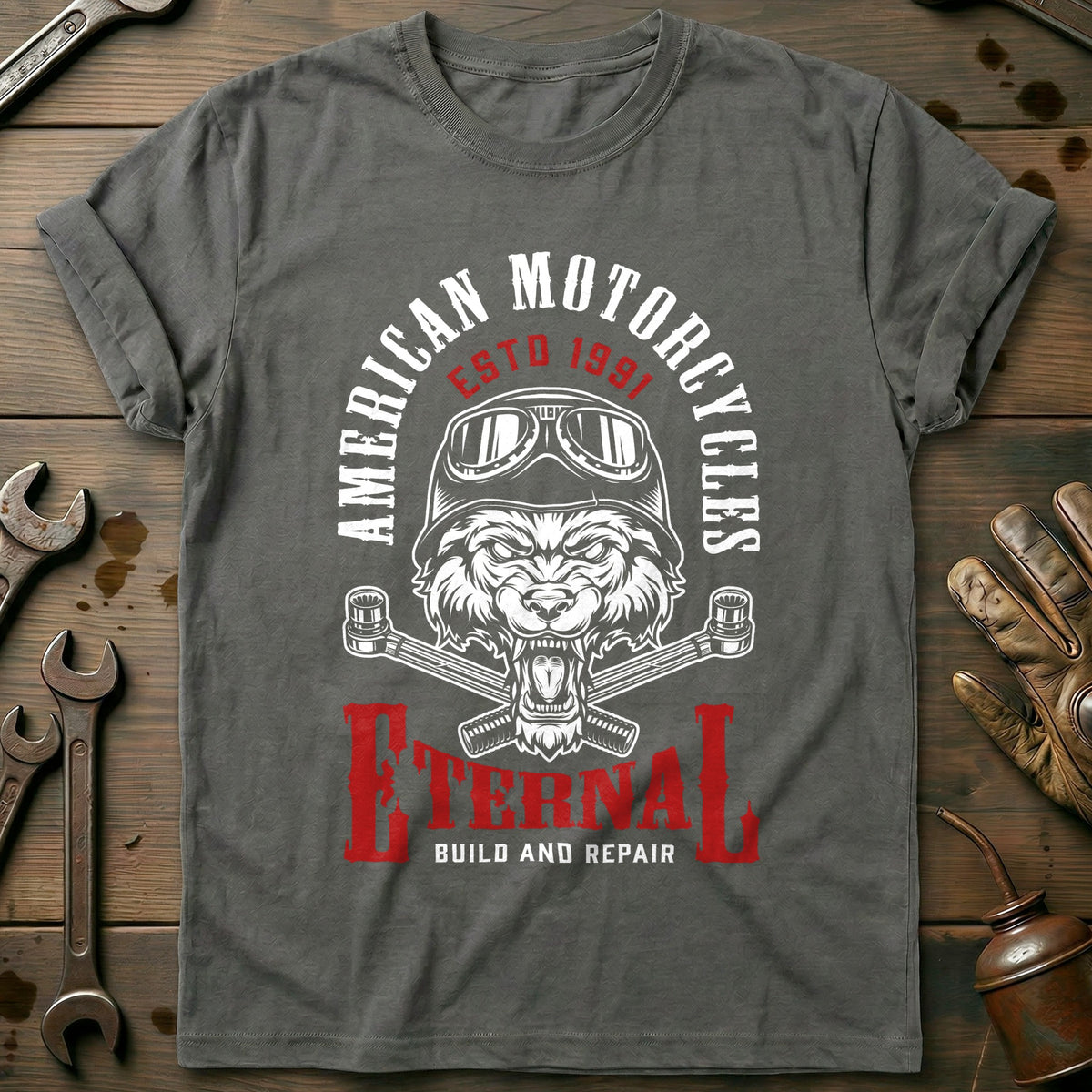 Charcoal - eternal motorcycle vintage T Shirt