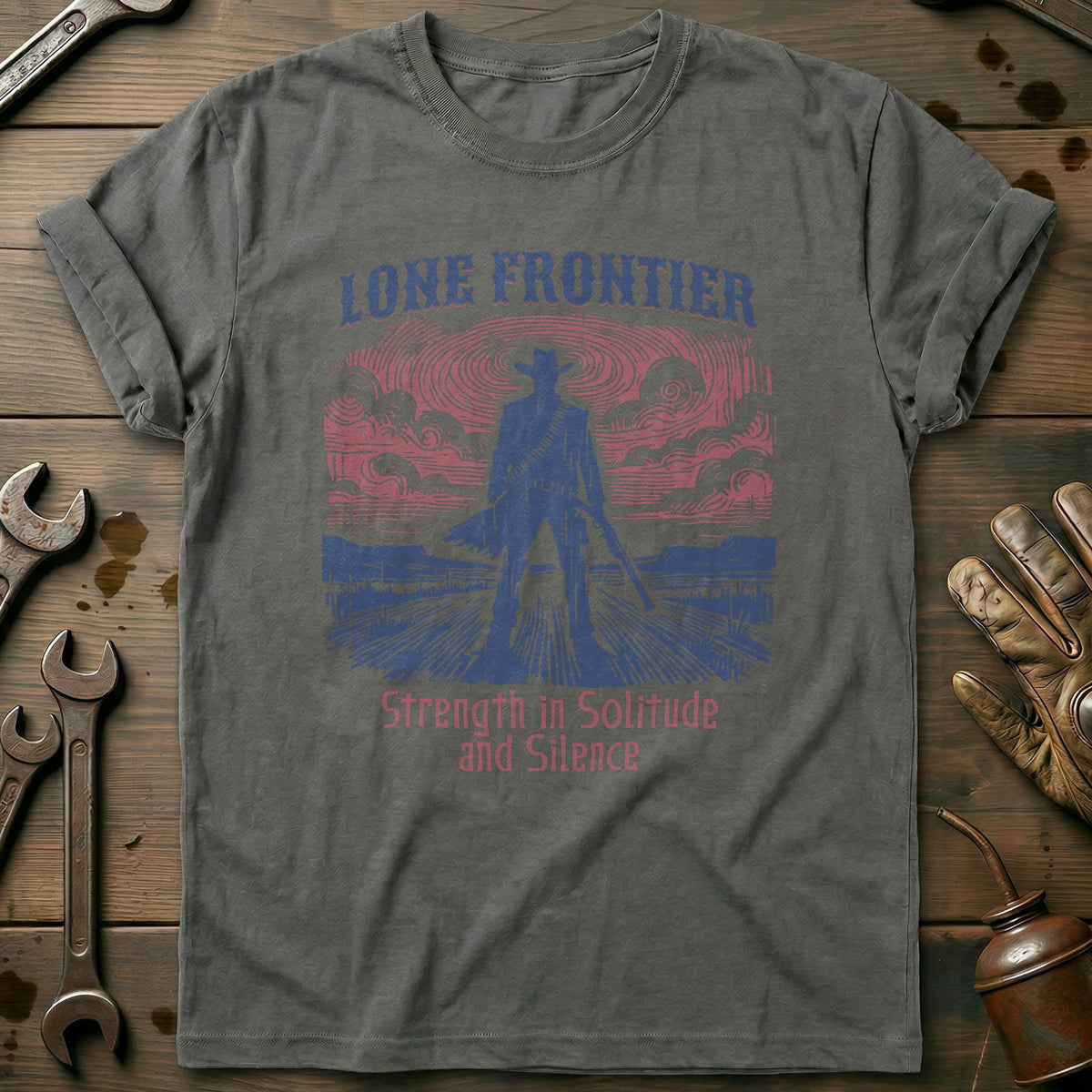 Charcoal - Lone Frontier - T-Shirt