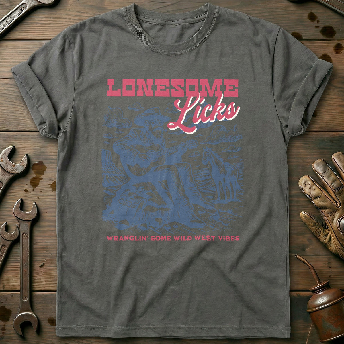 Charcoal - Lonesome Licks T-Shirt