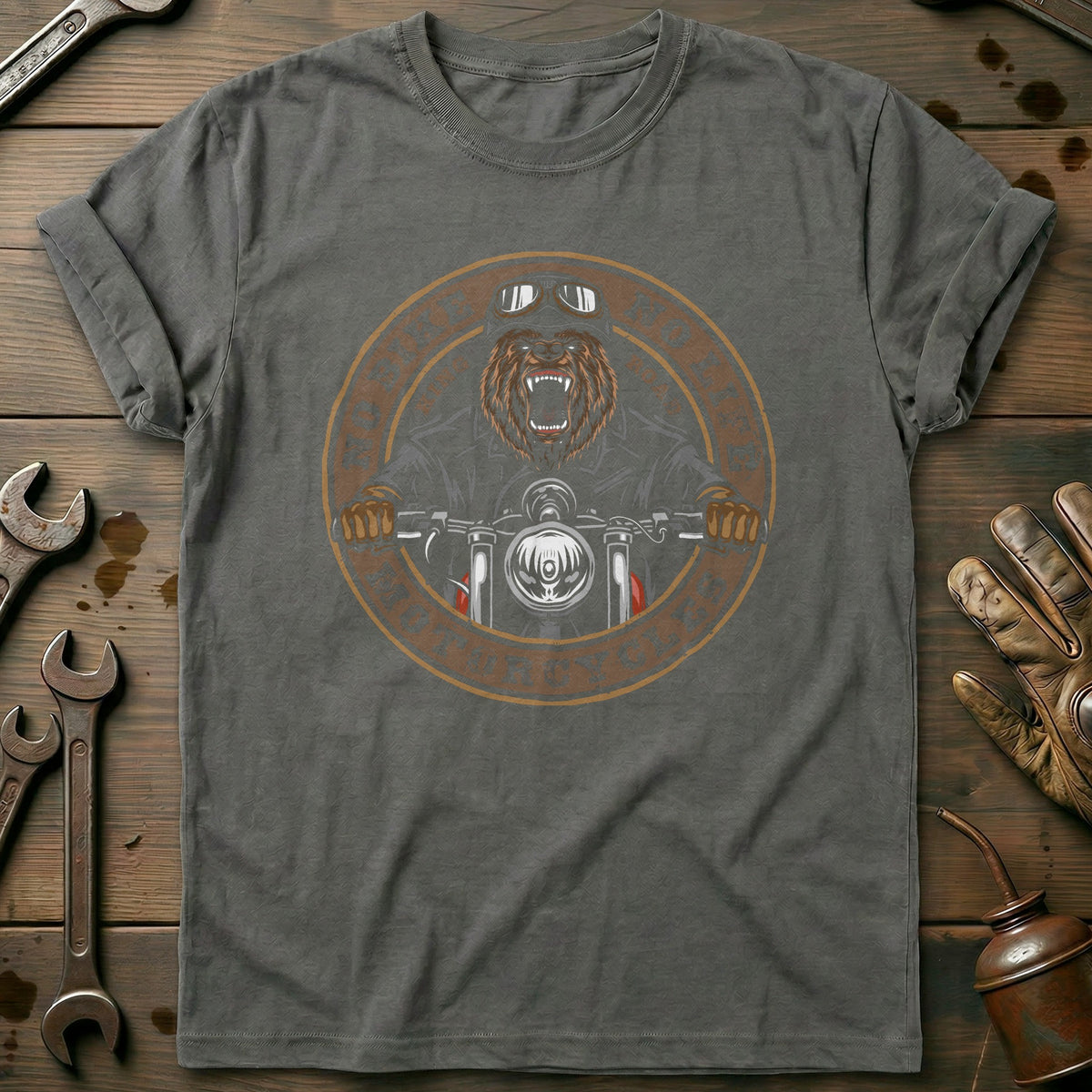 Charcoal - no bike bear vintage T Shirt