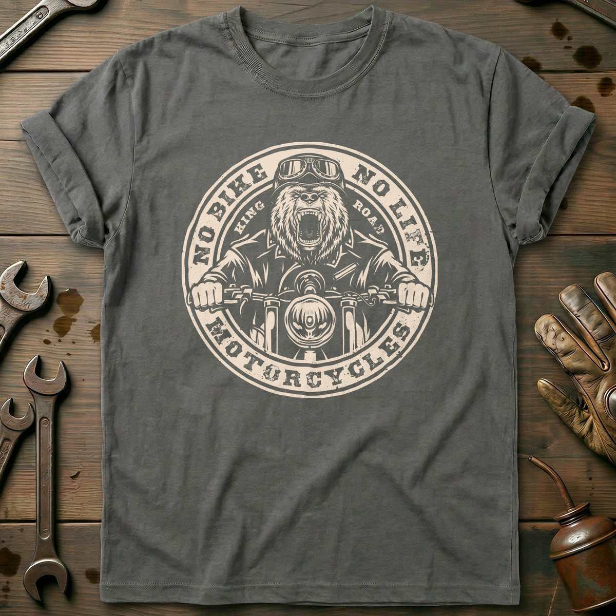 Charcoal - No Bike No Life T-Shirt