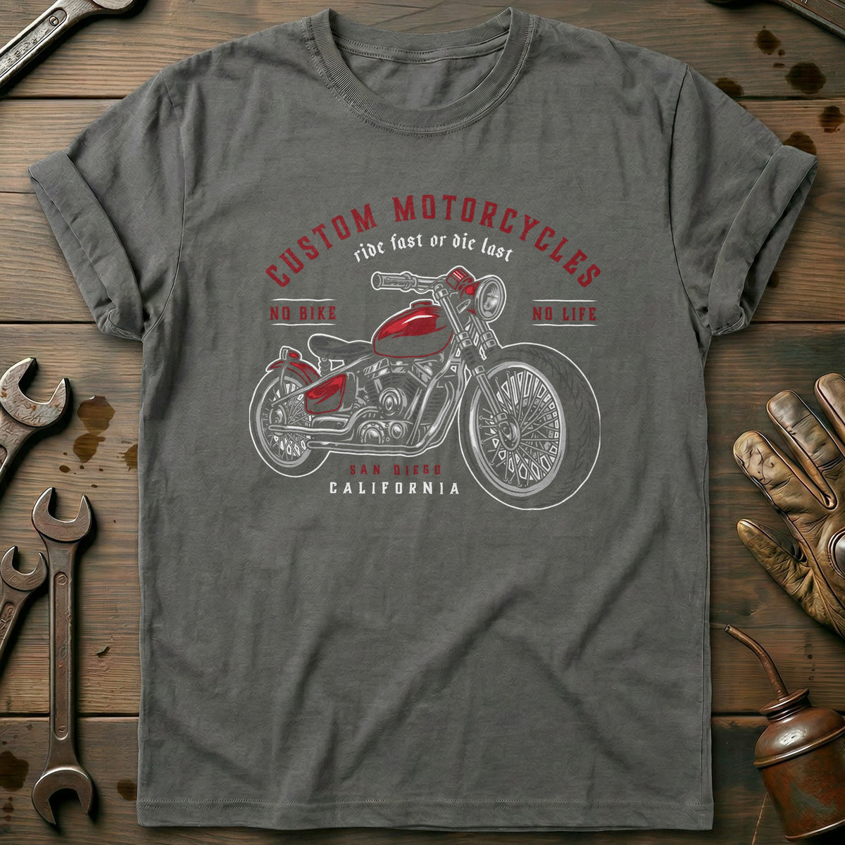Charcoal - no bike no life vintage T Shirt