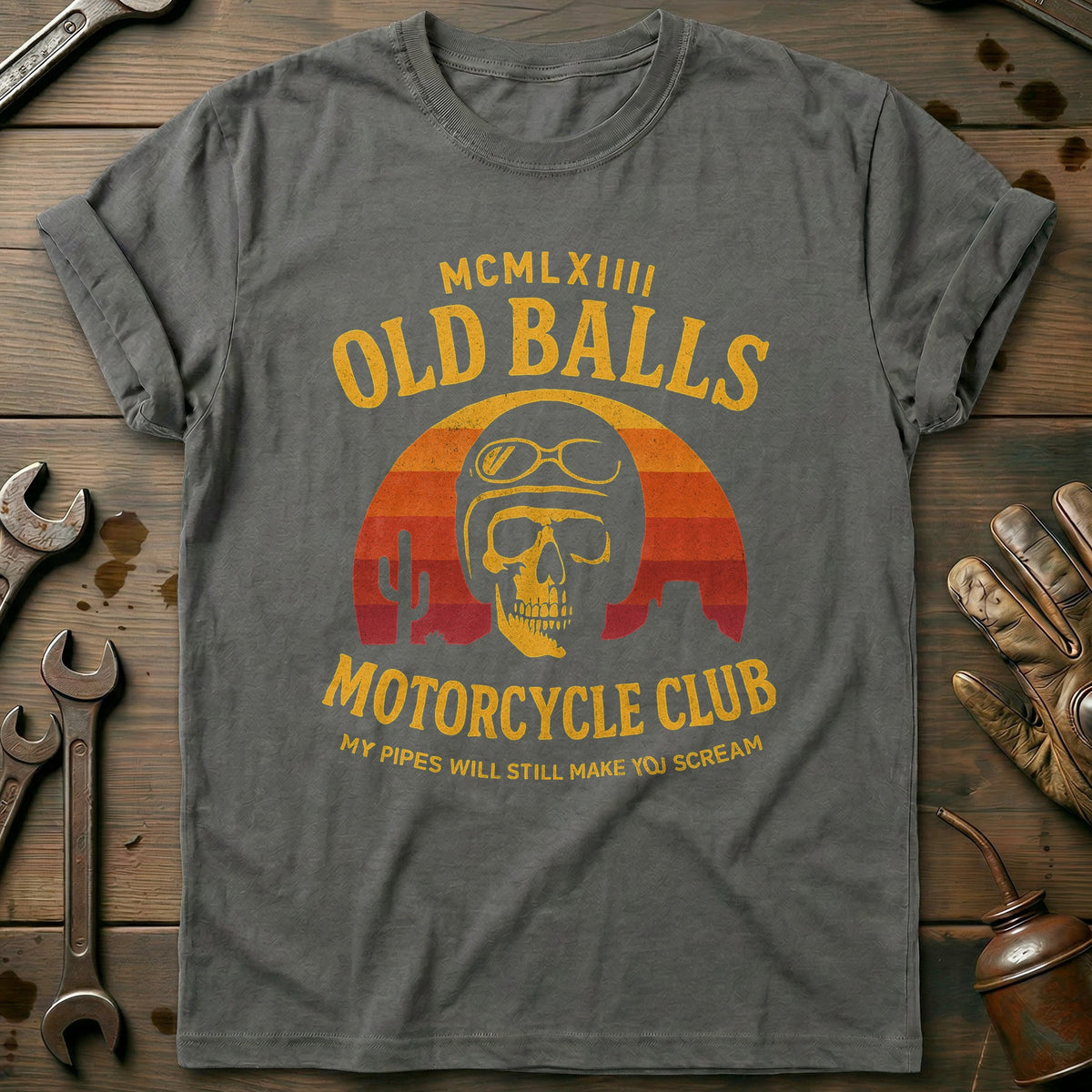 Charcoal - old balls club 45 T Shirt
