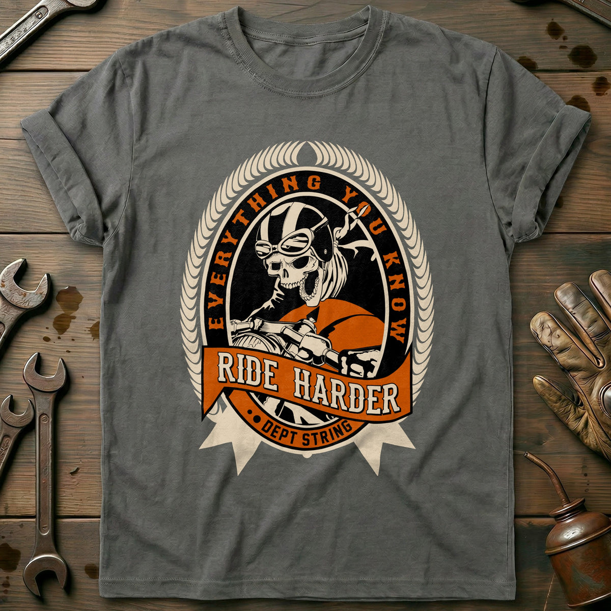 Charcoal - Ride Harder - T-Shirt