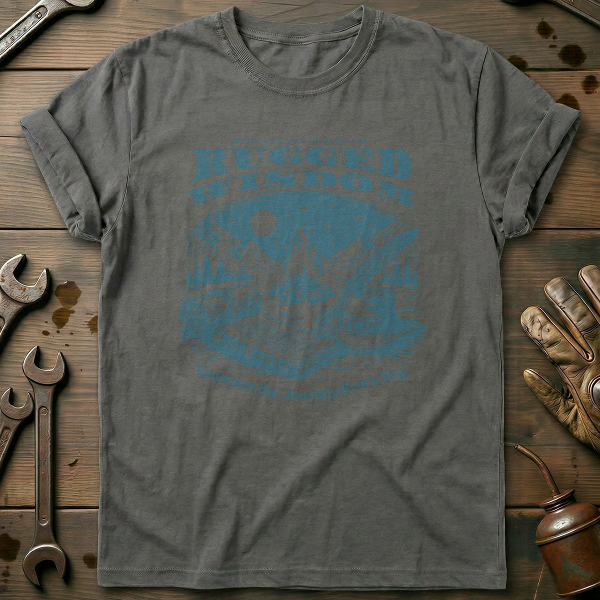 Charcoal - Rugged Wisdom – T-Shirt