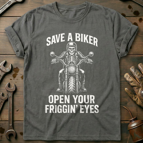 Charcoal - save a biker T Shirt