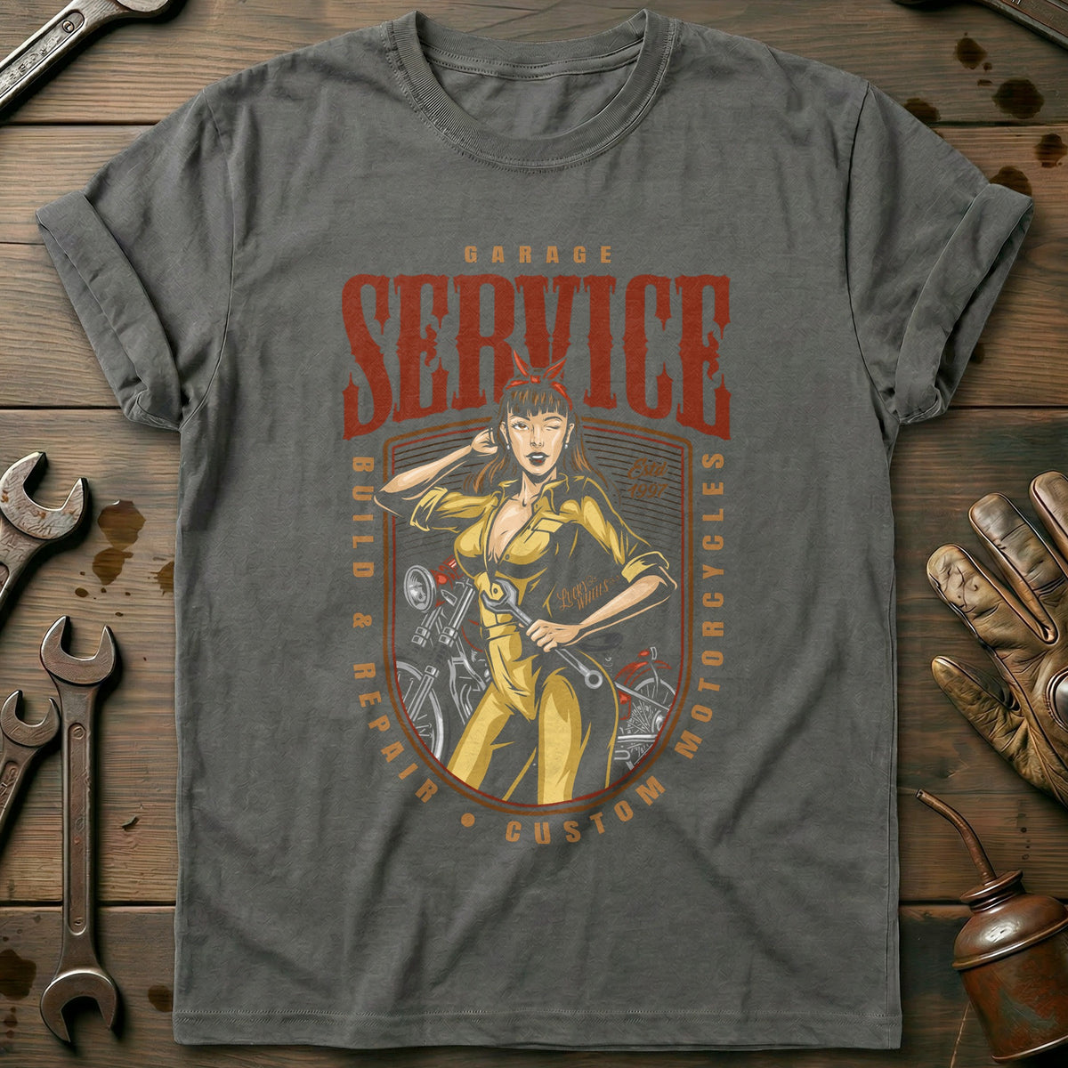 Charcoal - service girl vintage T Shirt