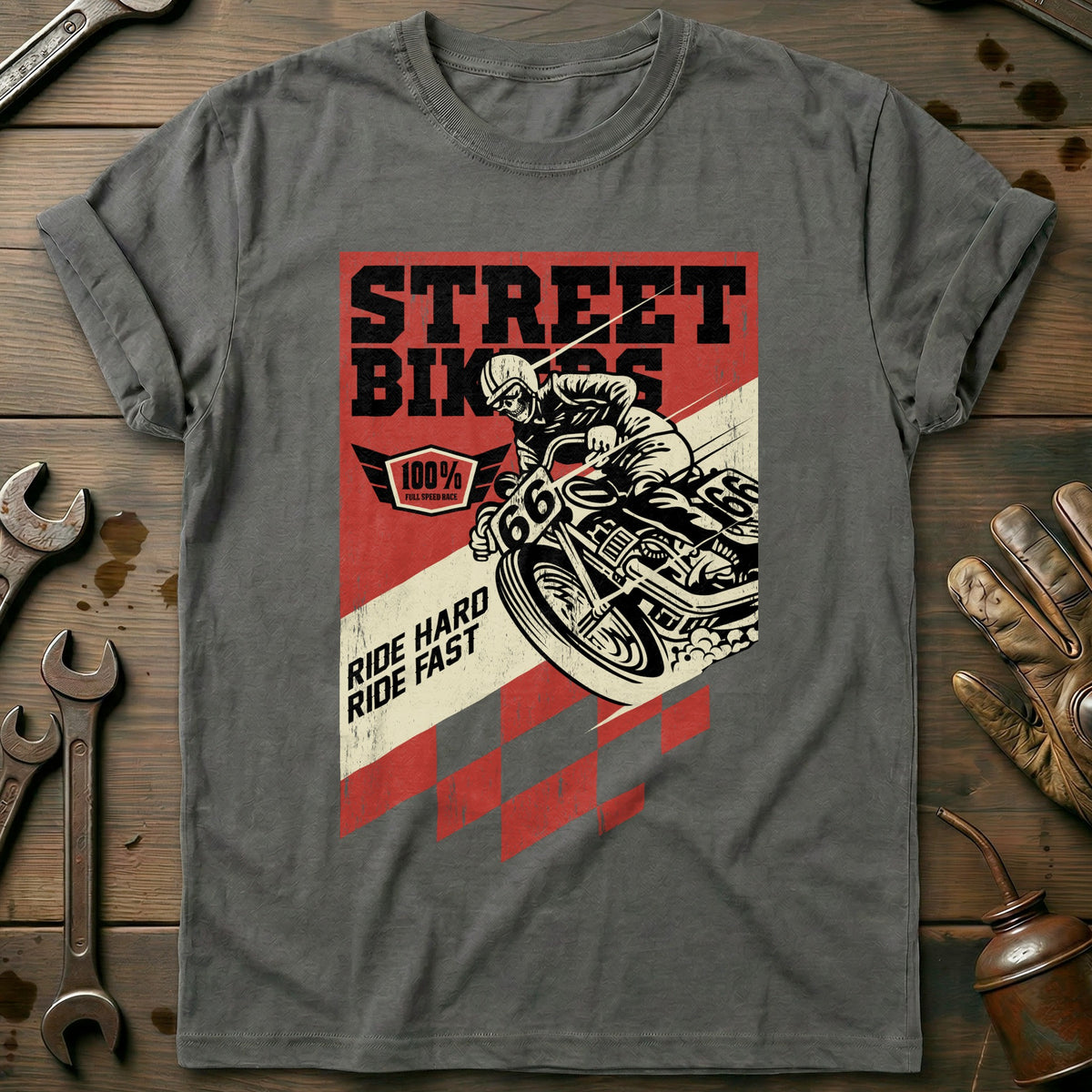 Charcoal - Street Bikers T-Shirt