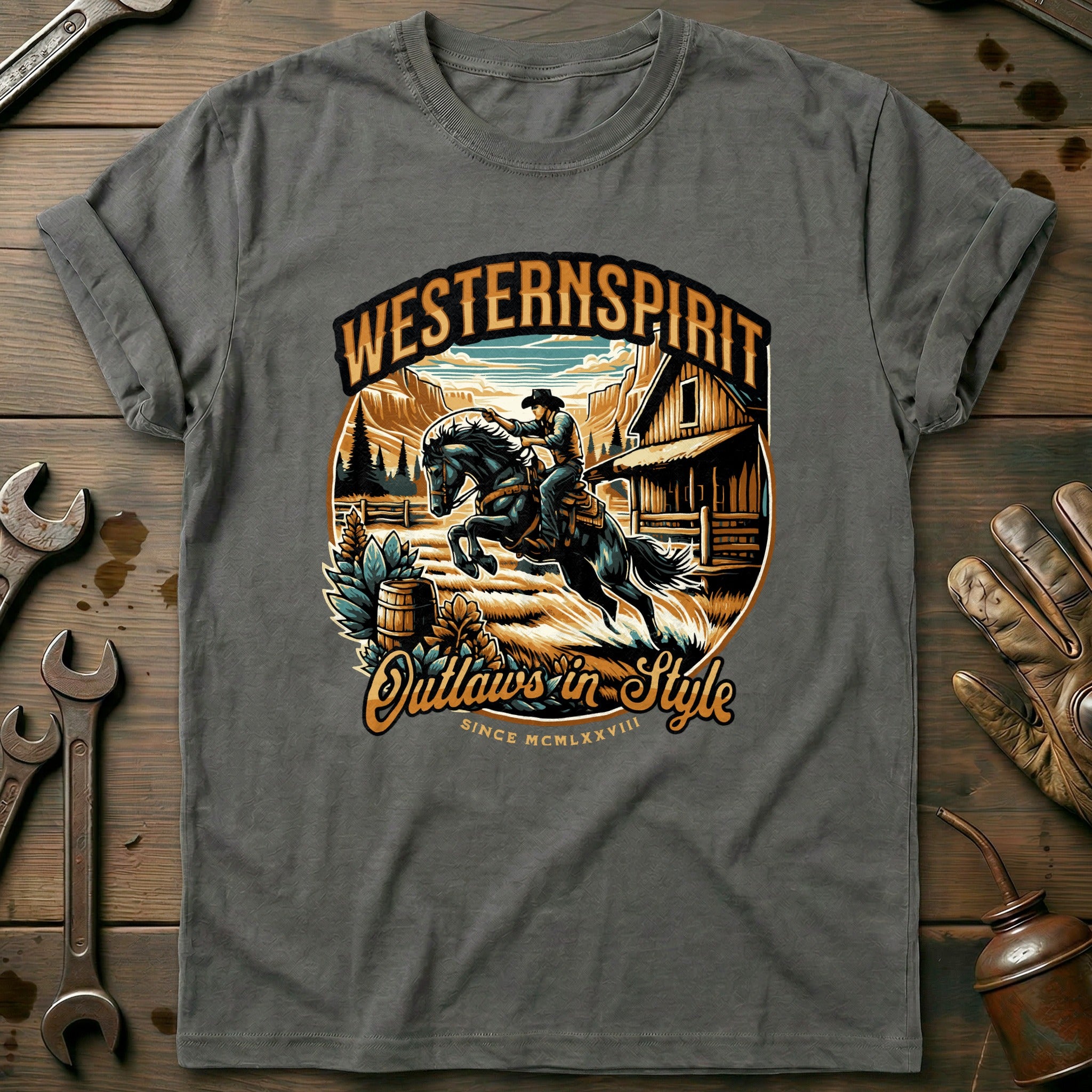Charcoal - Western Spirit T-Shirt