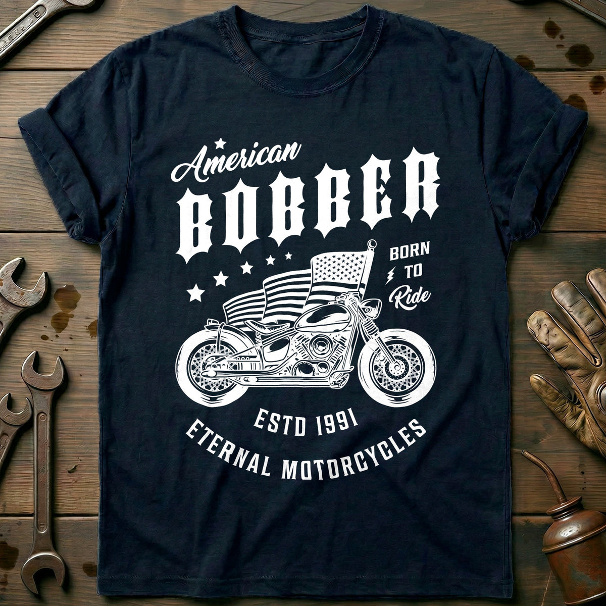 Navy - American Bobber T-Shirt