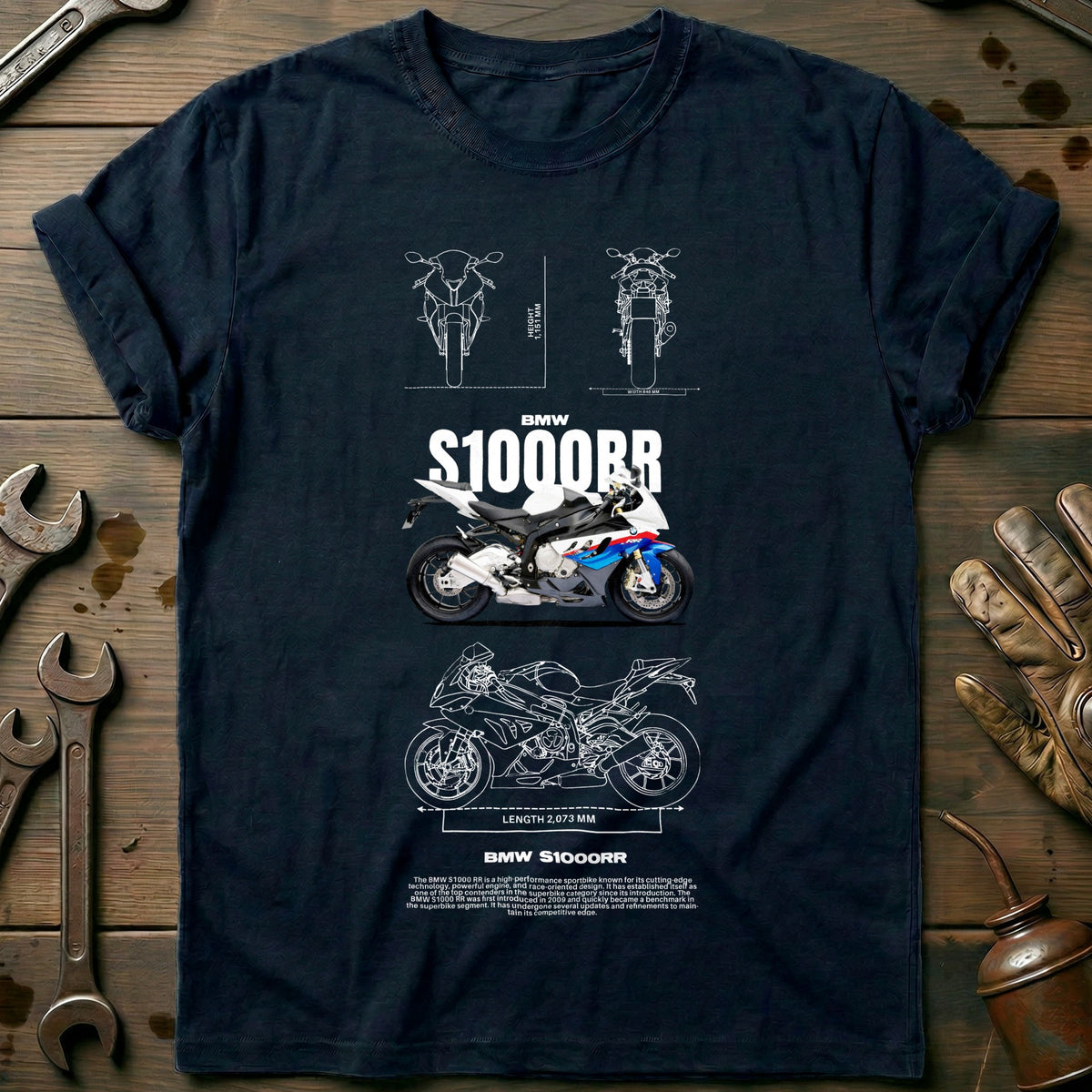 Navy - BMW S1000RR T Shirt